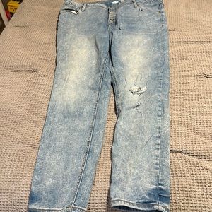 Old Navy Jeans Size 18 Distressed Rockstar Super Skinny High-Rise Button Fly